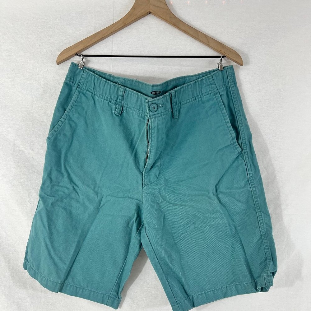 Gently-worn teal men's shorts
